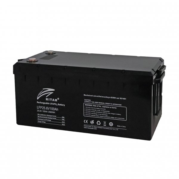       24  100 A, LiFePo4 Ritar LFP25.6V100Ah G1 -  1