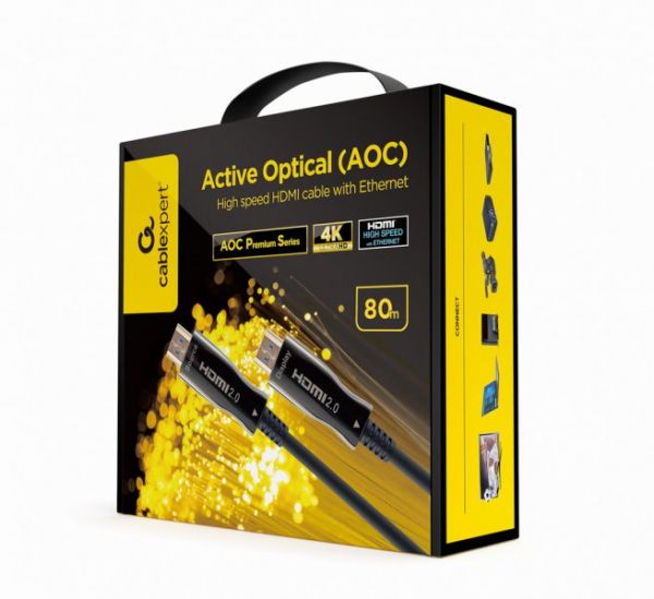   (AOC) HDMI V.2.0, 4 60,  , 80  Cablexpert CCBP-HDMI-AOC-80M-02 -  2