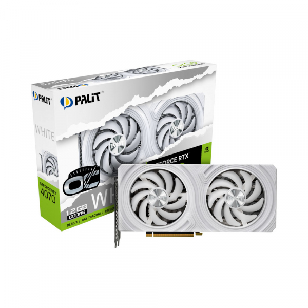 PALIT-XPERTVISION ³ NVIDIA RTX4070  WHITE OC 12GB GDDR6 192bit 3-DP HDMI RTX4070 WHITE OC 12GB GDDR6 -  1