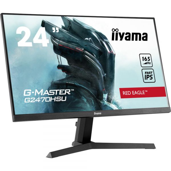 IIYAMA 23.8" 16:9 Fast IPS   , 19201080,  0,2  (MPRT), 180 , Adaptive Sync, 1xHDMI 1.4/ G2470HS-B1 -  12