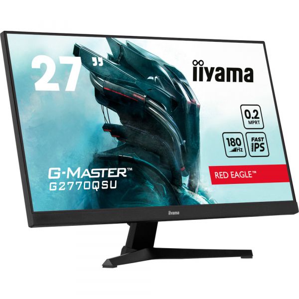 IIYAMA 27" 16:9 Fast IPS   , 25601440, 0 ,2  (MPRT), 180 , Adaptive Sync, 1xHDMI 1.4/1x G2770QSU-B6 -  4