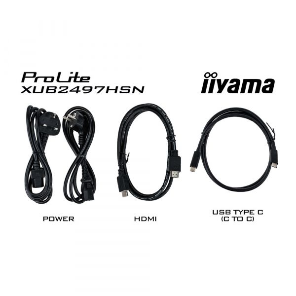 IIYAMA 23.8" 16:9 IPS  , 19201080, 1  (MPRT),  100 , Adaptive Sync, 1xHDMI 1.4/1xDP 1.2/1xDP o XUB2497HSN-W2 -  14