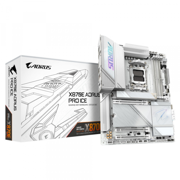 GIGABYTE M  sAM5 AMD X870E HDMI 4xM.2  USB4. 0 2.5GbE LAN ATX X870E AORUS PRO ICE -  1