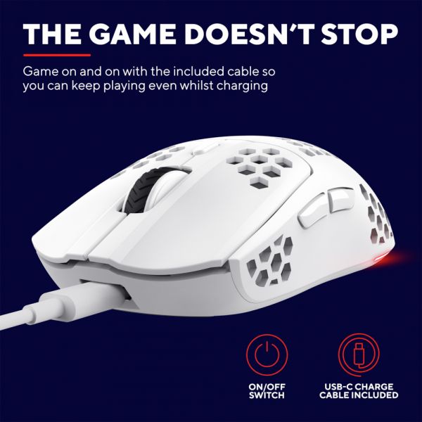 TRUST   GXT 929W Helox Ultra-lightweight  Wireless Gaming Mouse 6400 Dpi GXT 929W Helox -  10