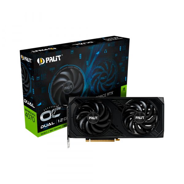 PALIT-XPERTVISION ³ NVIDIA RTX4070  DUAL OC 12GB GDDR6 192bit 3-DP HDMI RTX4070 DUAL OC 12GB GDDR6 -  1