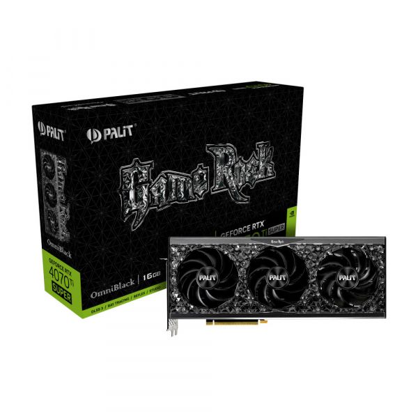 PALIT-XPERTVISION ³ NVIDIA RTX4070Ti SUPER  GAMEROCK OMNIBLACK 16GB GDDR6X 256bit 3-DP HDMI RTX4070Ti SUP GAMEROCK OMBLACK -  1