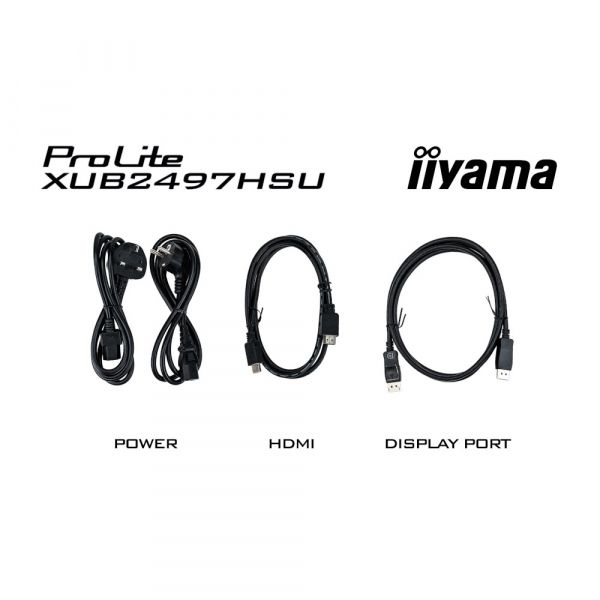 IIYAMA 23.8" 16:9 IPS  , 19201080, 1  (MPRT),  100 , Adaptive Sync, 1xHDMI 1.4/1xDP 1.2/2xUSB  XUB2497HSU-W2 -  14