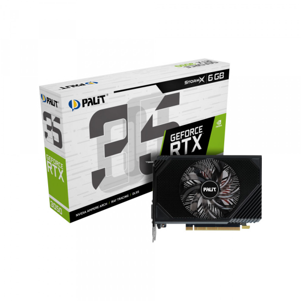 PALIT-XPERTVISION ³ NVIDIA RTX 3050  STORMX 6GB GDDR6 96bit DVI HDMI DP RTX3050 STORMX 6GB GDDR6 96bit -  1