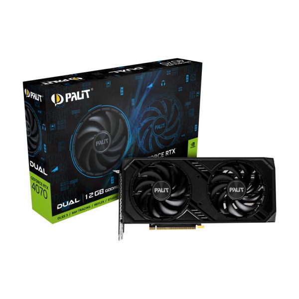 PALIT-XPERTVISION ³ NVIDIA RTX4070  DUAL 12GB GDDR6 192bit 3-DP HDMI RTX4070 DUAL 12GB GDDR6 -  1