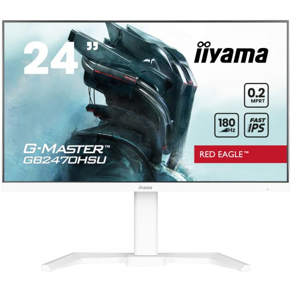 IIYAMA 23.8" 16:9 IPS   , 19201080, 0,2   (MPRT), 180 , Adaptive Sync, 1xHDMI 1.4/1xDP  GB2470HSU-W6 -  1