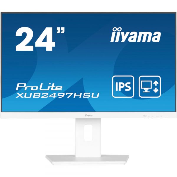 IIYAMA 23.8" 16:9 IPS  , 19201080, 1  (MPRT),  100 , Adaptive Sync, 1xHDMI 1.4/1xDP 1.2/2xUSB  XUB2497HSU-W2 -  1