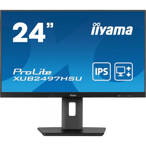 IIYAMA 23.8" 16:9 IPS  , 19201080, 1  (MPRT),  100 , Adaptive Sync, 1xHDMI 1.4/1xDP 1.2/2xUSB  XUB2497HSU-B2 -  1