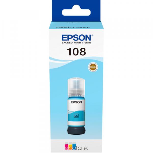 EPSON    70   L8050, L18050 108 EcoTank Light Cyan ink bot -  1