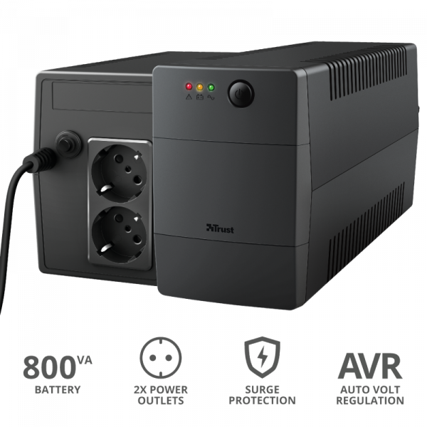 TRUST     Paxxon 800Va UPS  2 Outlets Paxxon 800Va UPS 2 Outlets -  6