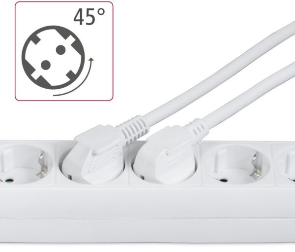   Hama Multiple 6XSchuko 3G*1.5 ws 3 White 00030533 -  6