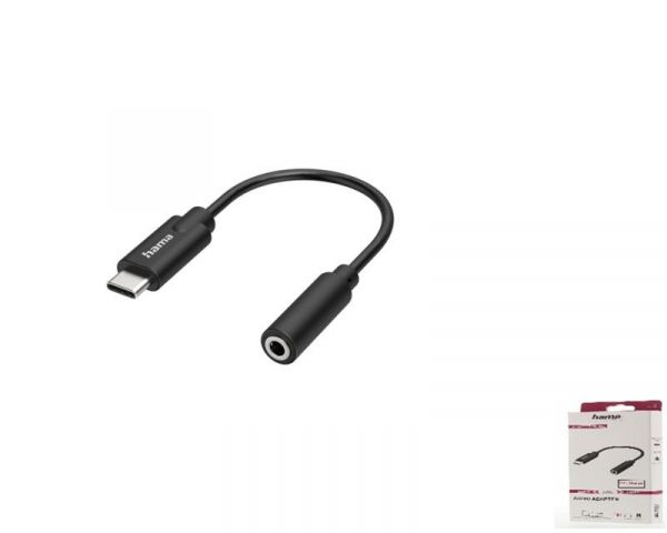 HAMA  USB-C / Stereo Jack 3.5 Black 00200318 -  3