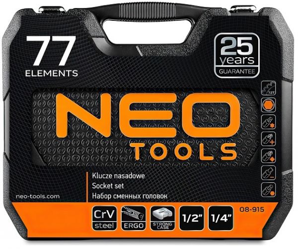 Neo Tools   1/2", 1/4", CrV, 77 . 08-915 -  9