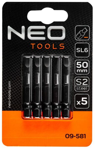   Neo Tools, 5., 1/4", SL6  50,  S2 09-581 -  2