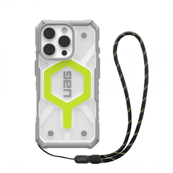 UAG +  iPhone 16 Pro, Pathfinder Clear Magsafe, Active Neon Lanyard 1144641BV01 -  1