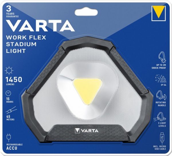 VARTA ˳  Work Flex Stadium, IP54,  1450 ,  45 , 3 ,  , Micro-USB 18647101401 -  5