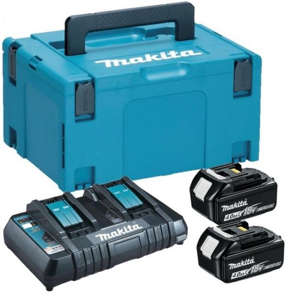   +   Makita 197504-2, LXT BL1840 x 2 (18, 4) + DC18RD,  Makpac3 197504-2 -  1