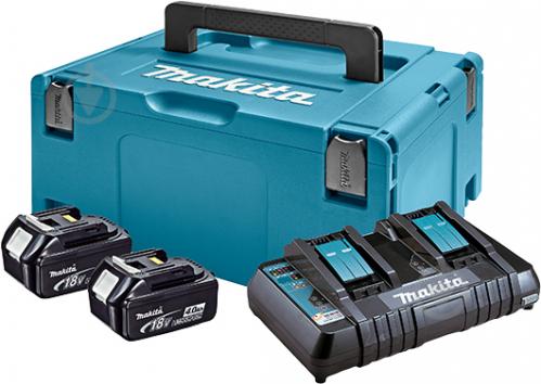   +   Makita 197504-2, LXT BL1840 x 2 (18, 4) + DC18RD,  Makpac3 197504-2 -  2