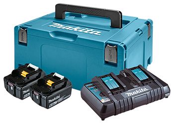   +   Makita 198077-8, LXT BL1860 x 2 (18, 6) + DC18RD,  Makpac3 198077-8 -  2