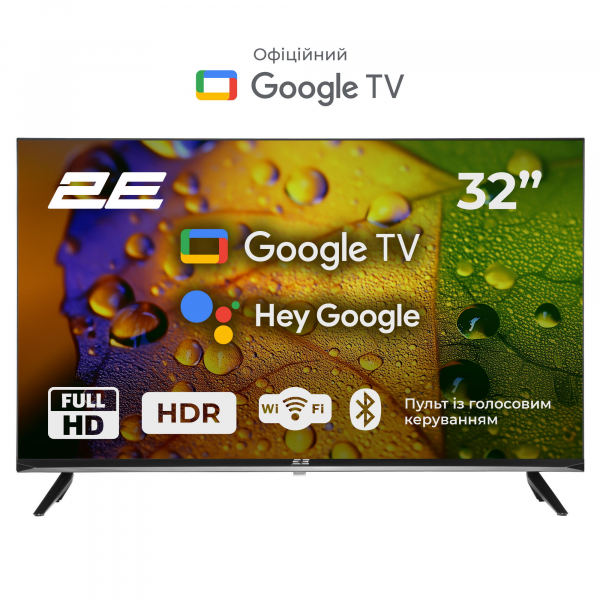 2E  32" LED FHD 60Hz Smart Google TV Black 2E-32A07KF -  1