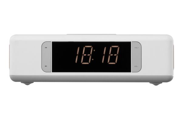 2E  - SmartClock Wireless Charging, Alarm Clock, Bluetooth, FM, USB, AUX White 2E-AS01QIWT -  5