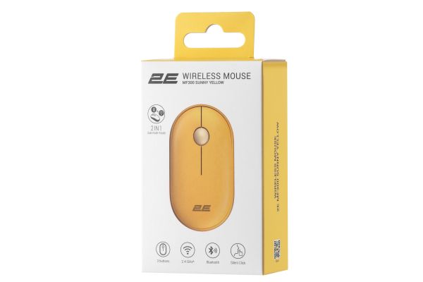  2E MF300 Silent WL BT Sunny yellow 2E-MF300WYW -  6