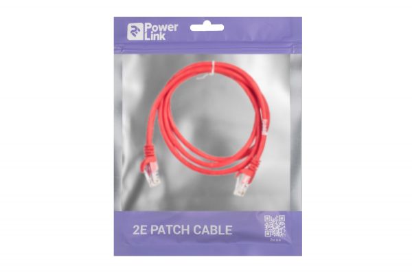 2E Cat 5e, UTP, RJ45, 26AWG ,7/0.16 CCA, 1.20 m, PVC, Red 2E-PC5ECA-120RD -  3