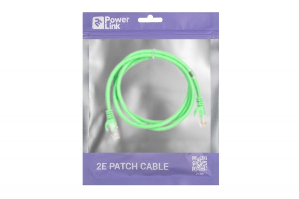 2E Cat 5e, UTP, RJ45, 26AWG ,7/0.16 Cu, 1.20 m, PVC, Green 2E-PC5ECOP-120GRN -  3