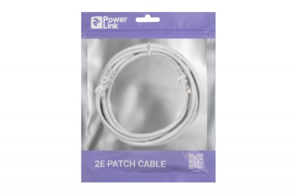 - 2E Cat 5e,UTP,RJ45, 26AWG ,7/0.16 Cu, 2.50 m, PVC,Grey 2E-PC5ECOP-250GRY -  3