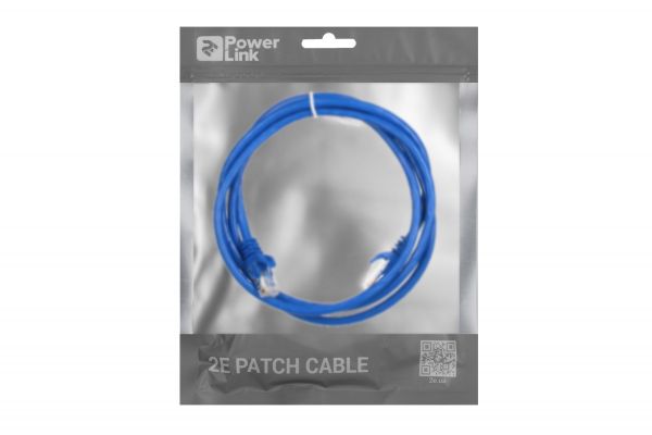 - 2E Cat 6,UTP,RJ45, 26AWG ,7/0.16 Cu, 1.50 m, PVC,Blue 2E-PC6COP-150BL -  3