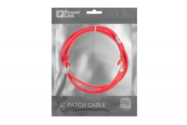 - 2E Cat 6,UTP,RJ45, 26AWG ,7/0.16 Cu, 1.50 m, PVC,Red 2E-PC6COP-150RD -  3