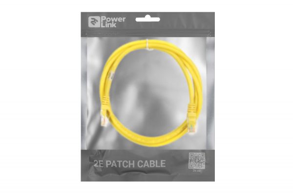 - 2E Cat 6,UTP,RJ45, 26AWG ,7/0.16 Cu, 1.50 m, PVC,Yellow 2E-PC6COP-150YLW -  3