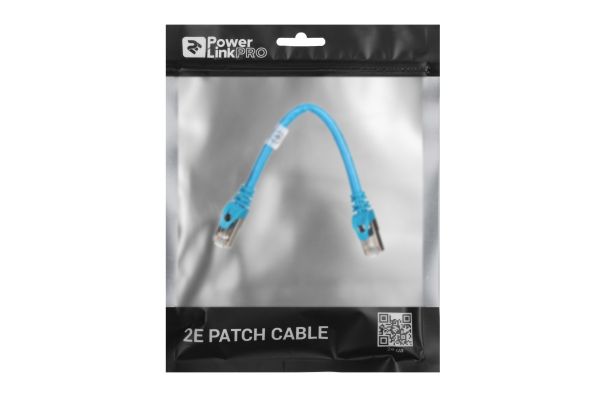 - 2E Cat 6,S-FTP   ,RJ45, 42 27AWG ,7/0.14 Cu, 0.20 m, PVC,Blue 2E-PC6SFTPCOP-020BL -  3