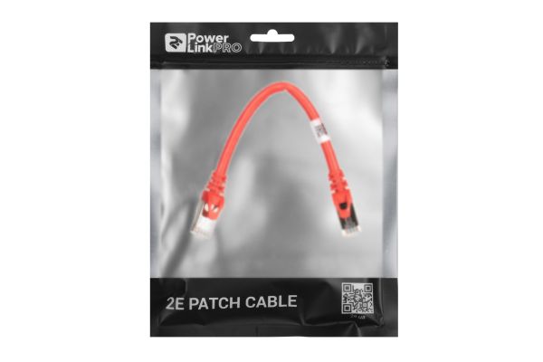 - 2E Cat 6,S-FTP   ,RJ45, 42 27AWG ,7/0.14 Cu, 0.20 m, PVC,Red 2E-PC6SFTPCOP-020RD -  3