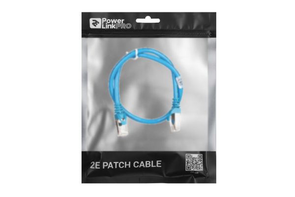 - 2E Cat 6,S-FTP   ,RJ45, 42 27AWG ,7/0.14 Cu, 0.50 m, PVC,Blue 2E-PC6SFTPCOP-050BL -  3