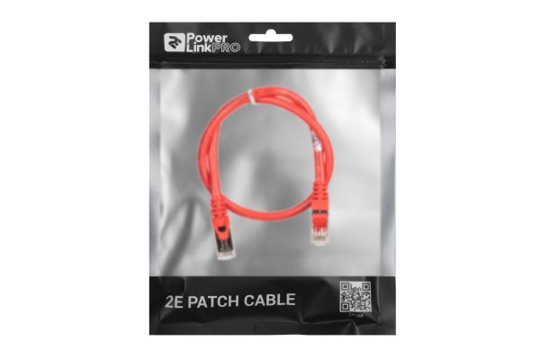 - 2E Cat 6,S-FTP   ,RJ45, 42 27AWG ,7/0.14 Cu, 0.50 m, PVC,Red 2E-PC6SFTPCOP-050RD -  3