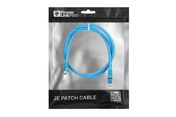 - 2E Cat 6,S-FTP   ,RJ45, 42 27AWG ,7/0.14 Cu, 1.00 m, PVC,Blue 2E-PC6SFTPCOP-100BL -  3