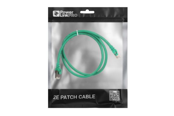 2E Cat 6, S-FTP .   , RJ45, 42 27AWG, 7/0.14 Cu, 1.00 m, PVC, Green 2E-PC6SFTPCOP-100GRN -  3