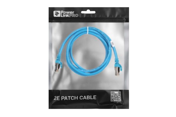 2E Cat 6, S-FTP .   , RJ45, 42 27AWG, 7/0.14 Cu, 1.50 m, PVC, Blue 2E-PC6SFTPCOP-150BL -  3