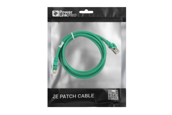 - 2E Cat 6,S-FTP   ,RJ45, 42 27AWG ,7/0.14 Cu, 1.50 m,PVC, Green 2E-PC6SFTPCOP-150GRN -  3