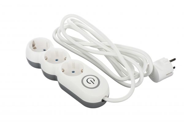 2E   Plus 3XSchuko  , 3G*1.0, 3, white 2E-U03VES3M -  1