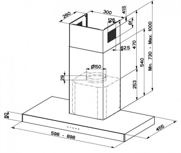 Faber  , 90, 11863, Stilo Glass Smart X/V A90,  325.0617.016 -  2