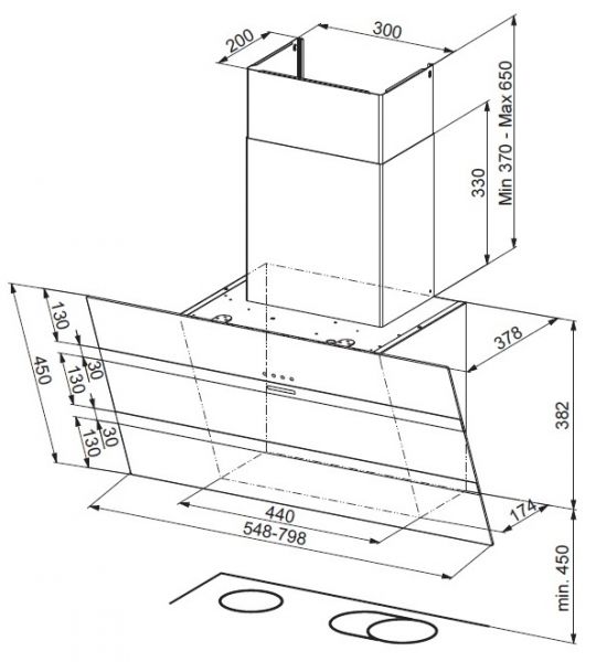 Faber  , 55, 12193, Steelmax Ev8 Led Wh A55, + 330.0538.525 -  3