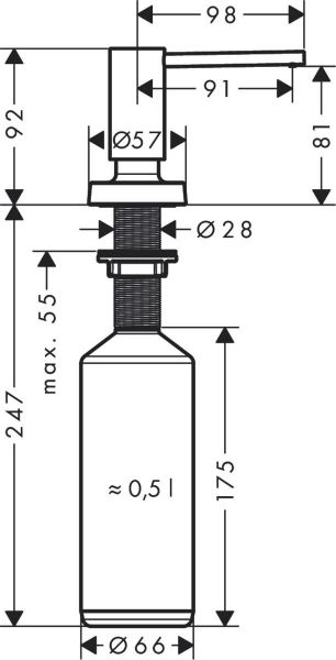     Hansgrohe A51, 500,  40448000 -  7