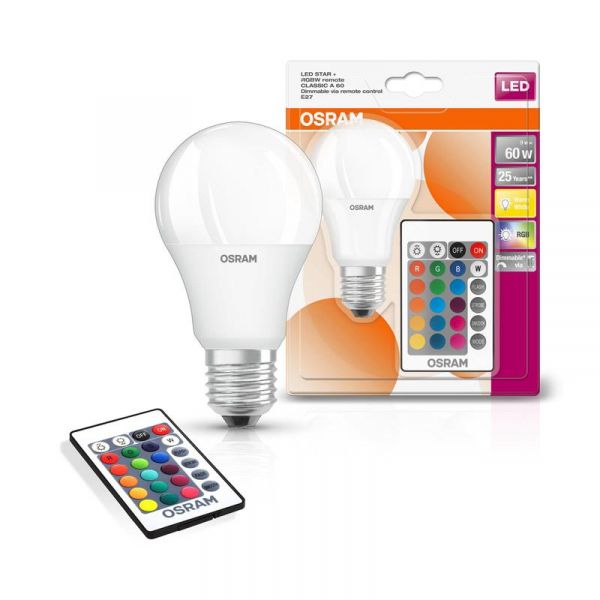   OSRAM LED A60 9W 806Lm 2700+RGB E27   4058075430754 -  1