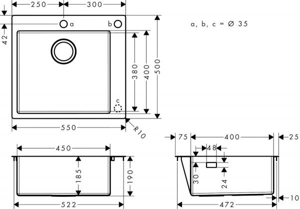   Hansgrohe S51, , ,  , 560510190, -1, , S510-F450,   43312170 -  4